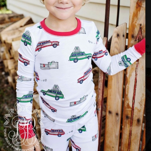 The Beaufort Bonnet Company Kids Boys Pajamas Are We There Yet Wooden Size 6 - Picture 1 of 7